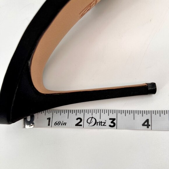 AAJ by Aminah Aviva Heart Mule Pumps Size 8M Black Microfiber Fabric Pointed Toe - Picture 15 of 16